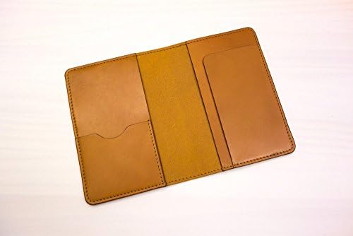 Hobonichi Techo Planner Cover - Tan Leather - Tan Stitching - A6, One Card Pocket - Receipt Pocket