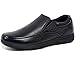 Alpine Swiss Arbete Mens Leather Slip-On Work Shoes Slip Resistant Black 8 M US