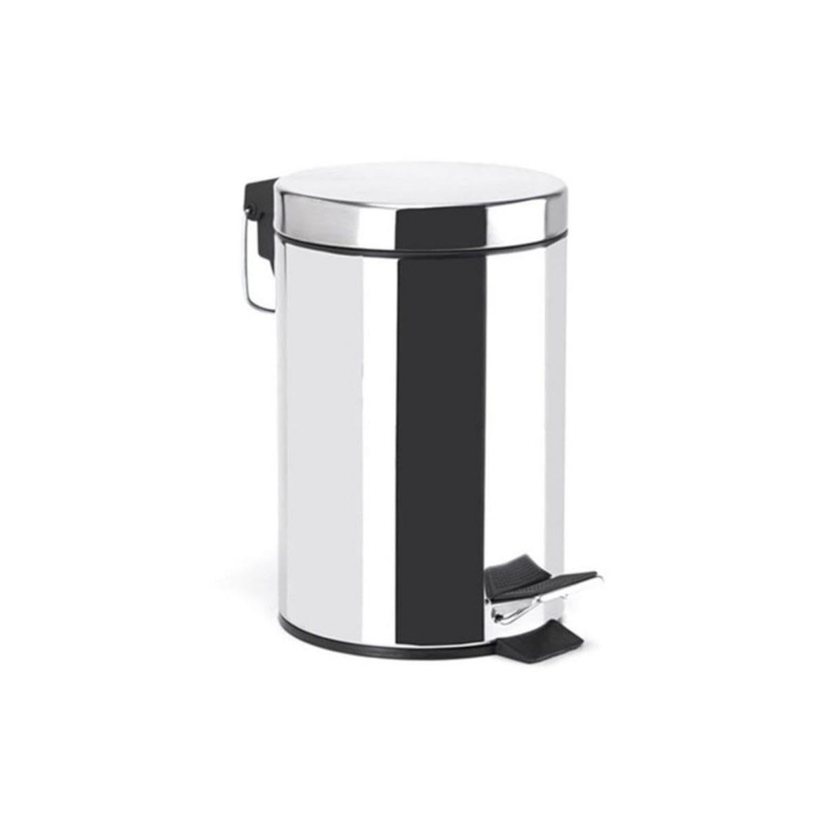 MSV Stainless Steel Pedal Bin, Silver, 5 Litre