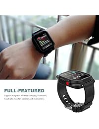 Funda impermeable para Apple Watch Series 4 de 1.732 in, resistente a los golpes, resistente a los impactos, funda protectora sellada con correa de silicona suave premium.
