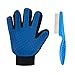 Elar julie Pet Grooming Glove, Gentle and Efficient Pet Hair Remover Glove-Right Hand-Massage Mitt with Enhanced Five Finger Design-Perfect for Cats and all Short and Long Hair Pets （Send Comb Tools）