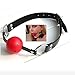 Health Japan (≧▽≦) Soft Open Breathable Leather Mouth Ball Gag, Mouth Gag for Men and Woman SM Adult Game