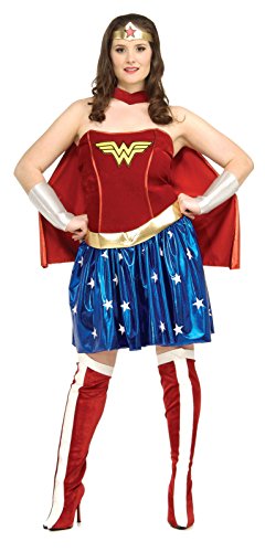 Womens Wonder Woman Sexy Corset Fancy Dress Halloween Party Theme Costume