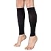 TOFLY® Calf Compression Sleeve for Men & Women, 1 Pair, Footless Compression Socks 20-30mmHg for Leg Support, Shin Splint, Pain Relief, Swelling, Varicose Veins, Maternity, Nursing, Travel, Black XL
