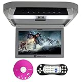 Rockville RVD10HD-GR Flip Down Monitor DVD Player, HDMI, USB, Games, LED, 10.1