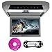 Rockville RVD10HD-GR Flip Down Monitor DVD Player, HDMI, USB, Games, LED, 10.1