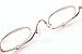 SOOLALA Womens Metal Frame Clip On Makeup Reading Glasses Magnifying Glass Best Gifts for Mother's Day, +2.5D