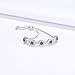 Caperci Adjustable White Gold Plated Cushion-Cut Blue Sapphire Jewelry Bolo Bracelet for Women