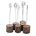 NUOLUX Wooden Memo Photo Holder Card Paper Note Clip Wedding Place Name Card Holders 6pcs