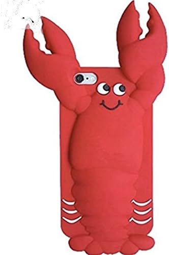 Easierforyou lobster crawfish Apple iPhone 8 Plus/8S plus Case, 3D Cute Cartoon toon Ultra Soft Silicone Gel Back Cover Case for 5.5 inches iPhone 8 Plus Case Amp Prime cute bow