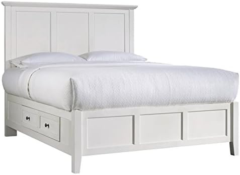Modus FurnitureSolid Wood 2-Side Storage Bed, Queen, Paragon - White