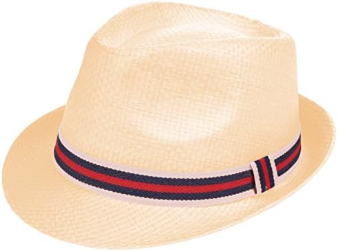 Enimay Vintage Unisex Fedora Hat Classic Timeless Light Weight 0197 - Beige L/XL