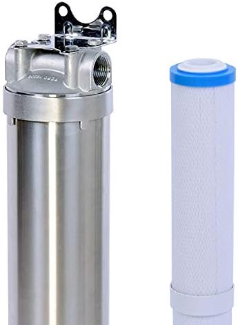 Hansing Entire Home Water Softener System Different, 3-Stage Pleated Laborious Water Filter with Resisting Clogging Design, Salt Free Answer and 304 Stainless Metal Housing for Family (3/4″ FNPT)