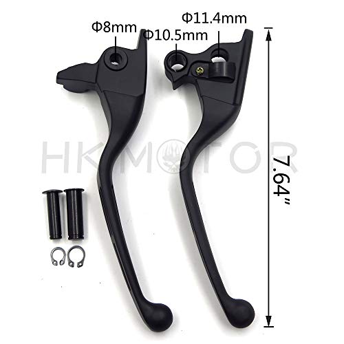 HK GROUP Motorcycle Parts Black Brake Clutch Hand Levers For Harley 2008-2013 Touring and Trike models 2014-later FLHR and FLHRC (DOES NOT fit models equipped with hydraulic clutch)
