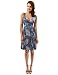 PattyBoutik Women V Neck Sleeveless Print Dress (Turquoise, Red and Black 9 Small)