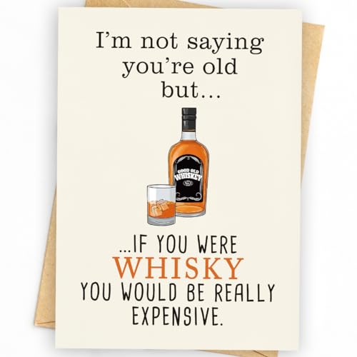 WowBefun Greeting Card, Birthday Card for Husband, Men, Boyfriend, Him, Funny Gift, Happy Birthday, Premium 400gsm Cardstock