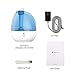 TaoTronics Cool Mist Humidifiers for Bedroom, Small Humidifier for Baby Room, Space-Saving, Whisper Quiet, BPA-Free, Waterless Auto Shutoff - 2Liter/0.5Gal, 110V