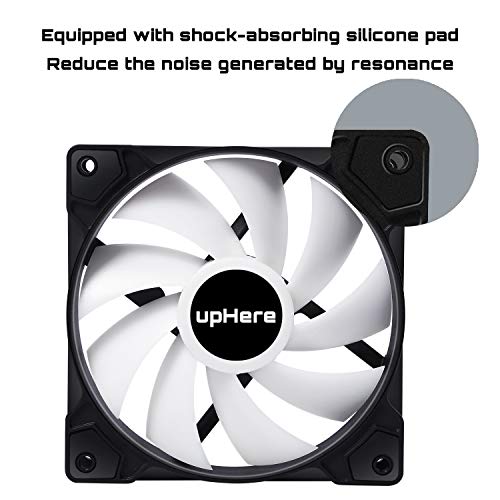 upHere-120mm-4PIN-PWM-Ventilador-para-Ordenador-Ventilador-de-PC-silencioso-3-Pack-NegroSR12-BW4-3
