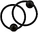 Pair of 2 Rings: 16g 3/8 Inch Surgical Steel Black IP Plated Captive Bead Hoop Earrings