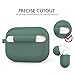 AhaStyle AirPods Pro Case Silicone Protective Cover [Front LED Visible] Compatible with Apple AirPods Pro 2019(Pine Green)
