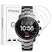 [3 Pack] Orzero for Fossil Men's Gen 4 Q Explorist HR Smartwatch Tempered Glass Screen Protector [Upgraded], 2.5D Arc Edges 9 Hardness HD Anti-Scratch Bubble-Free [Lifetime Replacement Warranty]