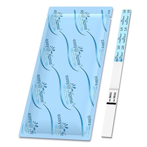 Easy@Home Ovulation Test Predictor Kit : Accurate Fertility Test for Women (Width of 5mm), Fertility Monitor Test Strips, 50 LH Strips with 50 Urine Cups
