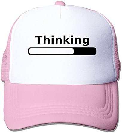 HOHOE Unisex-Adult Cap Hip Hop Thinking In Progress Mesh Snapback Hat Pink