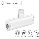 GOXIJUN Headphone Adapter for iPhone X Adapter to 3.5mm Jack AUX Audio Earphone Adapter for iPhone 11/8/8P/7/7P/X/XS max Music & Charge Dongle Headset Convertor Accessories Support All iOS（White） ...