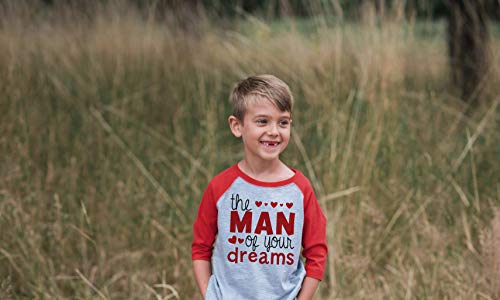 7 ate 9 Apparel Boy's Valentine's Day Toddler Vintage Baseball Tee 2T Red and Grey - Thumbnail 3
