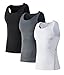 Audoc Man's Athletic Compression Base Layer Sport Tank Top (3 Pack)