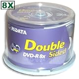Ridata 9.4 GB 8X Double-Sided DVD-R's 50-Pak Cakebox