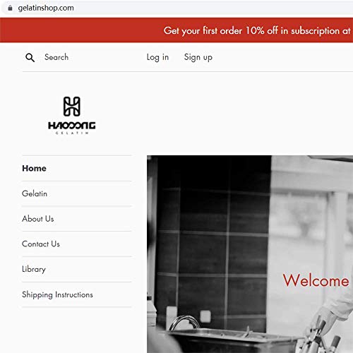 Haodong Beef Silver Leaf Gelatin Sheets 1KG/2.2LBS (400Sheets