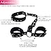 MISSTU Restraints Sex Kit Neck to Wrist Cuffs y Restraint Collar Handcuffs Bondage Set Adjustable for Couples Adults BDSM Play Sex Games (Black)