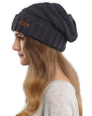 Slouchy Cable Knit Cuff Beanie by Brook + Bay - Stay Warm & Stylish this Winter - Chunky, Oversized Slouch Beanie...