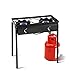 Erommy Gas Burner Outdoor Camping Propane Stove with 2 Burner Automatic Ignition, Adjustable Leg,0-20 PSI Regulator with Hose for Camping or Cookingthumb 2
