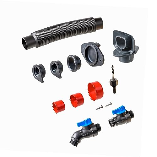 EarthMinded Rain Barrel Diverter and Parts Kit, 2 Pack for 2 x 3 and