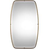Uttermost Canillo Gold 21" x 36" Floating Wall Mirror