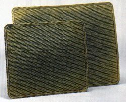 FIREFIX 2083 Rectangular Floor Sheet 600 x 800 mm Sheet Steel Look Hammered Brass