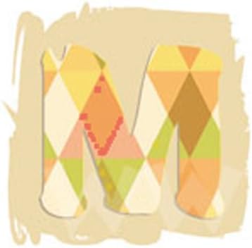 Alphabets 3D Cushion Cover Kit -Letter M