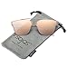 SojoS Modern Women's Men's Ultra Light Metal Frame Mirror Flat Lens Sunglasses SJ1008 With Pink Frame/Pink Mirrored Lens