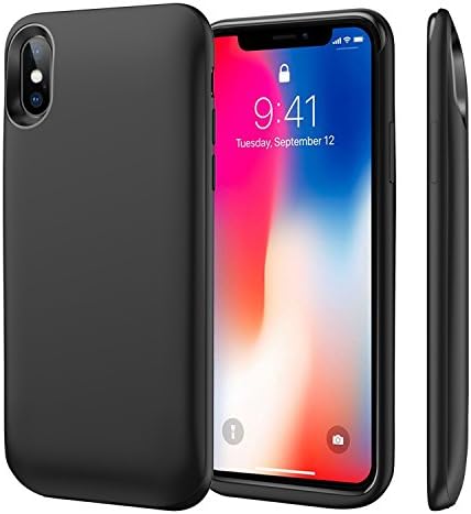 iPhone X Battery Case, 6000mAh Charging Case Supports Lightning Cable,Rechargeable Portable Charger Case for iPhone 10 (5.8 inch),Compatible with SYNC Through Technology