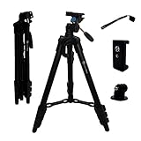 Lightweight Travel Tripod 3-in-1 for Camera, iPhone, Android, GoPro & DSLR w/ Bluetooth Remote, Phone Mount & Carrying Bag | iPhone X, 8, 7, & 6 Plus, Samsung Galaxy S8+ | Photo, Video