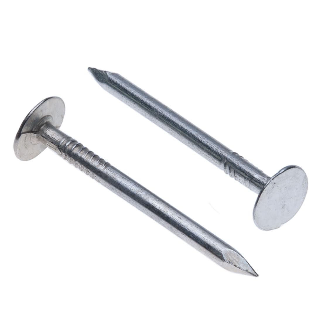 Clout Nails 40mm (Pack of 100) Extra Large Head Galvanized Shed Roofing Felt Tacks for DIY and Crafts Home Decor Woodwork Furniture and Construction Outdoor Wood Fence Roof Tiles (40mm x 2.8mm)