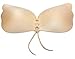 Reusable Adhesive Bra Push Up Bra Strapless Bra with Drawstring Invisible Silicone Backless Bras for Women Beige B