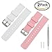 KDM Rubber Watch Band Pack of 2-18mm 20mm 22mm Silicone Quick Release Watch Strap Stainless Steel Buckle