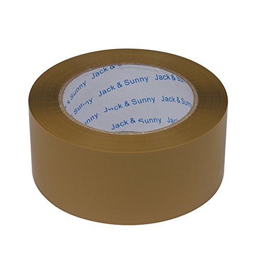 Jack&Sunny Heavy Duty Brown Packing tape 2 Inches 150 Yards(Pack of 6 Big Rolls) Extra Thick Low Noise Packaging Tape Great For Shipping Moving Mailing Depot&Storage