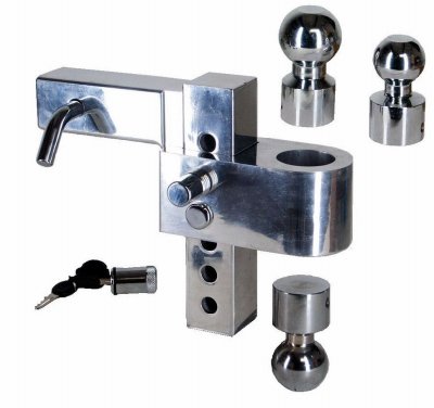 Uriah Products UT623410 Adjustable Aluminum Ball Mount with 3 Interchangeable Balls - 6" Drop, 1 Pack