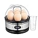 Aicok Egg Cooker, Egg Boiler, Electric Egg Maker with Steamer & Poacher Attachment, Egg Steamer Stainless Steel 7 Egg Capacity With Removable Tray & Auto Shut Off Feature