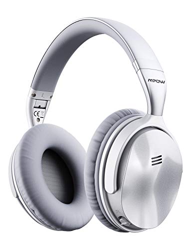 Mpow H5 Active Noise Cancelling Headphones, Superior Deep Bass Bluetooth Headphones Over Ear, 30Hrs Playtime ANC Wireless Headphones with Mic, Soft Protein Earpads, for TV/PC/Cellphone/Travel/Work