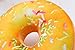 ChezMax Round Doughnut Donut Seat Back Stuffed Cushion Insert Filler Filling Throw Pillow Plush Play Toy Doll for Staycation Sofa Watching TV in-Bed Reading Mango Muffin 16 X 16''